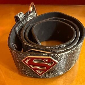 DC Comics Superman Emblem Black and Red Belt